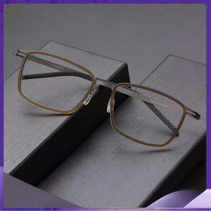 Linde Replica Classic Circular Frame Eyeglasses Prescription Titanium Alloy Eyewear Comfortable Reading Myopia Glasses 698009