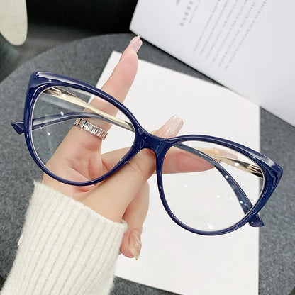 Cat Eye Shape Eyeglass Frames TR90 Material Blue Light Blocking Women's Frame Glasses Vintage Retro Style Eyeglasses
