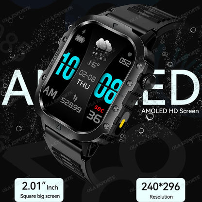 New For  Smart Watch Military GPS Men Flashlight Waterproof Outdoor Sport Tracker Bluetooth Call Smartwatches Women