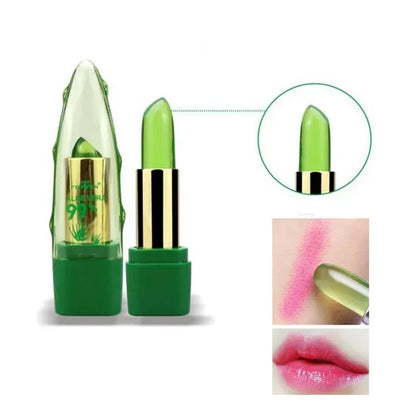 Aloe Vera Lipstick Batom Natural Temperature Change Color Jelly Lip stick Long Lasting Moistourizing Nutritious Lip Balm Makeup