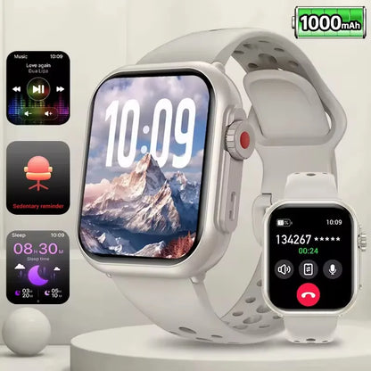 1000mAh Battery Smart Watch Women 1.83" HD Display Bluetooth Call IP68 Waterproof Fitness Tracker Heart Rate Smartwatch Men