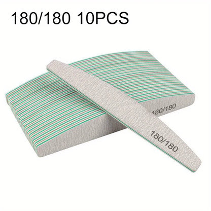 1/3/5/10Pcs Professional Nail File 80/100/150/180/240 Sandpaper Strong Thick Sanding Half Moon Lime nail accessories and Tools