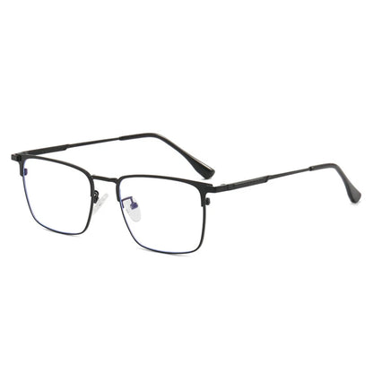 Classic Business Half Glasses Frame Men Women Ultralight Titanium Alloy Square Frame Anti Blue Light Optical Eyeglasses