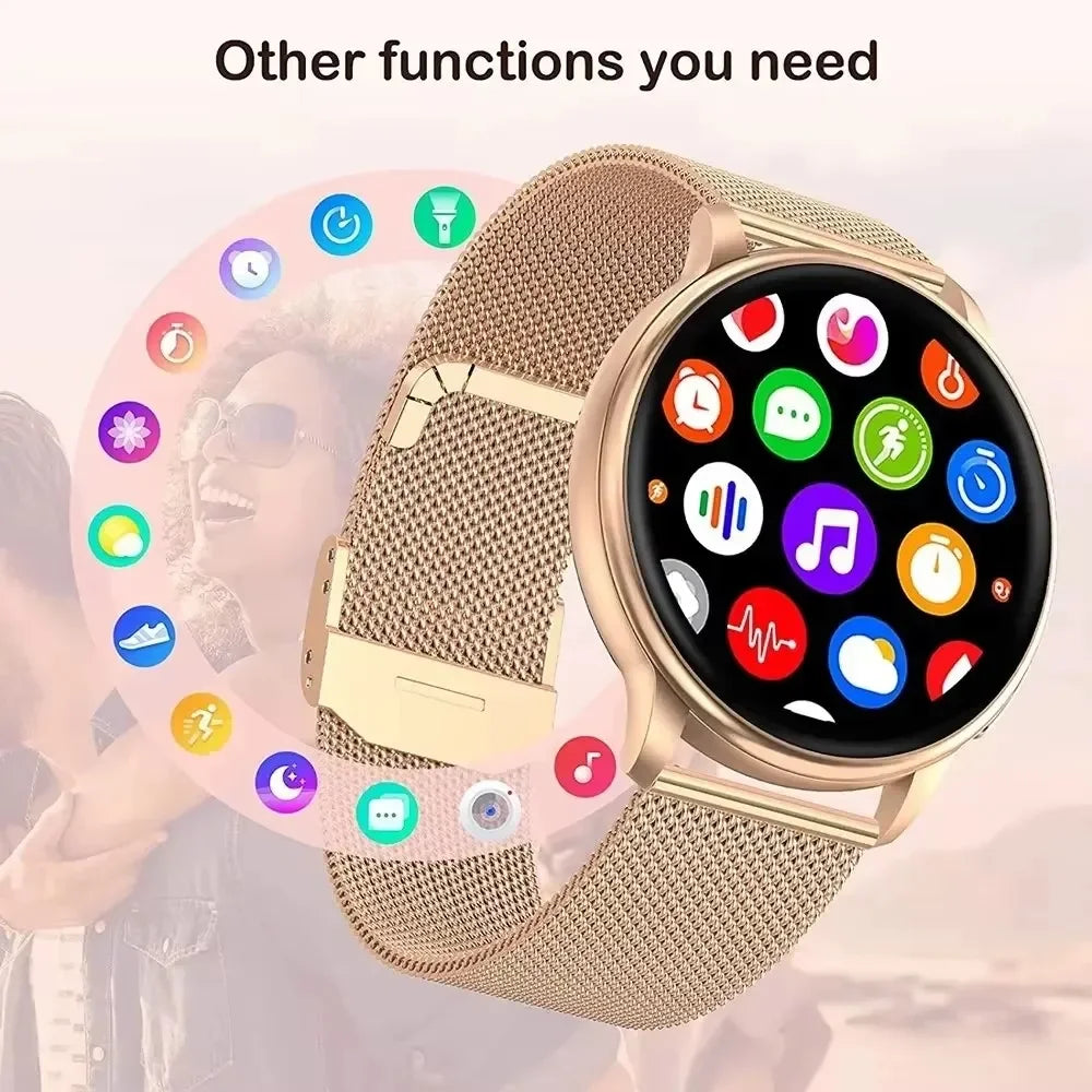 New Bluetooth Call Smart Watch Women Custom Dial Steel Watches Men Sports Fitness Tracker Waterproof Smartwatch For Android IOS