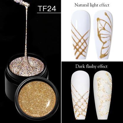 Spider Wire Drawing Gel Nail Polish Black White Spider Web Gel Nail Art Design Painting Liner Gel Semi Permanent Nails Varnish