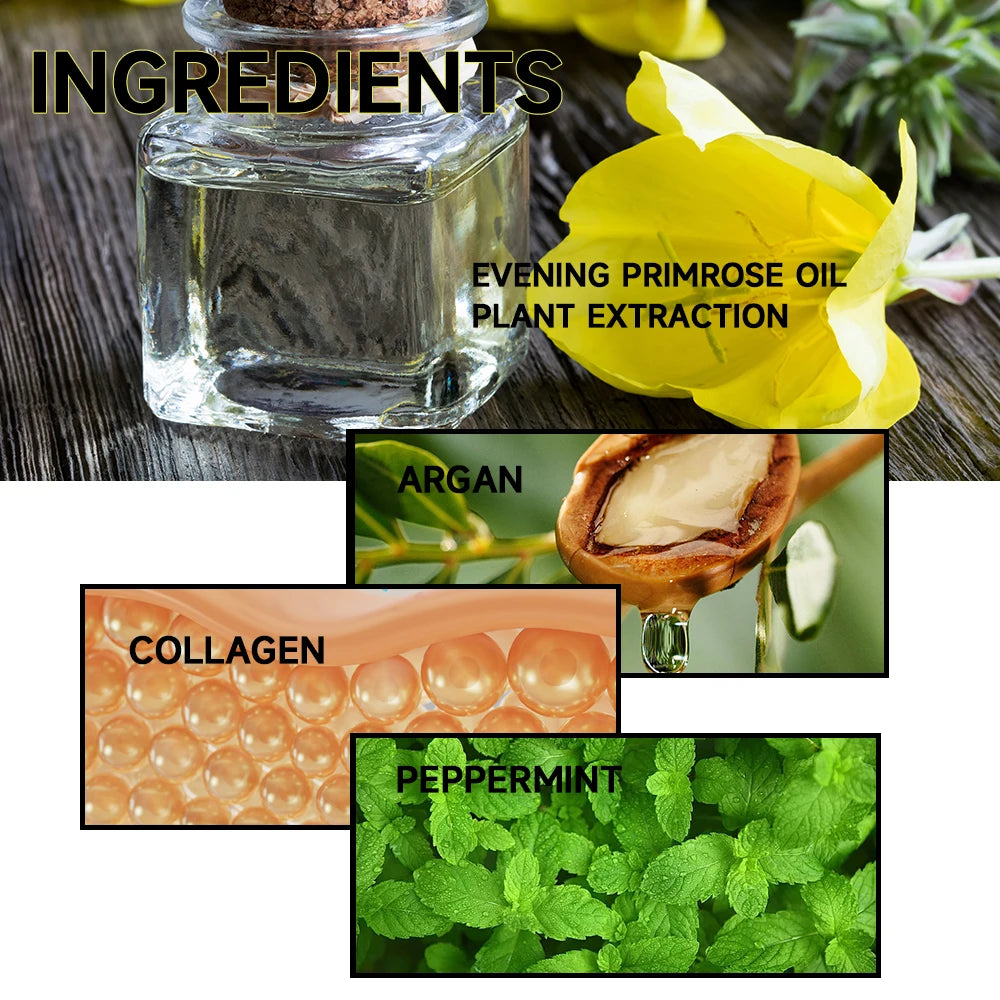 Natural evening primrose essential oil,Repairs Damaged Hair Improves HairQuality Moisturizes Hair Care oil DeepMoisturizing Care