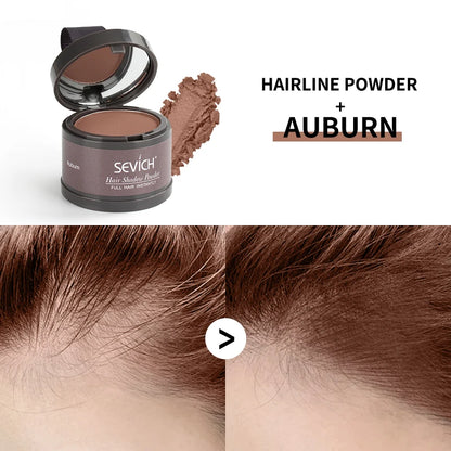 Sevich Waterproof Hair Line Powder 4g Natural Instant Hairline Shadow Powder Black Root Cover Up Forehead Hair Makeup Concealer