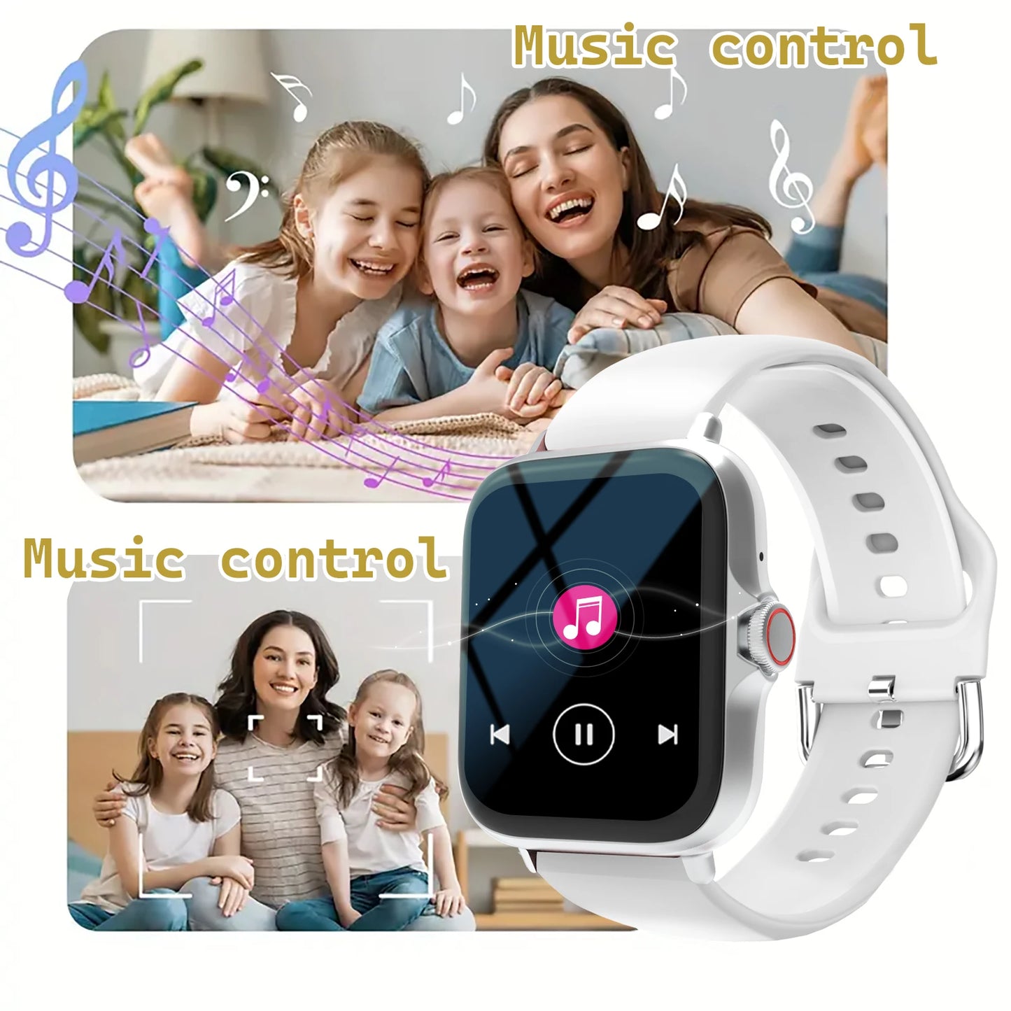 1.68" Large Screen Smart Watch (Unisex) – Calls, Alerts, Fitness, Camera Control, Music, Weather & More Modes. Ultra Value, A Mu