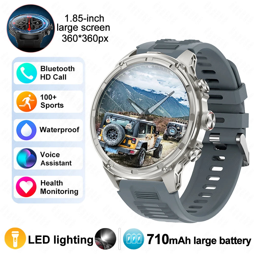 For Huawei Xiaomi GPS Track Smart Watch Men 1.85-Inch Ultra HD AMOLED Screen 710 Mah Battery Bluetooth Call SmartWatch 2025 New