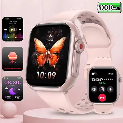 1000mAh Battery Smart Watch Women 1.83" HD Display Bluetooth Call IP68 Waterproof Fitness Tracker Heart Rate Smartwatch Men