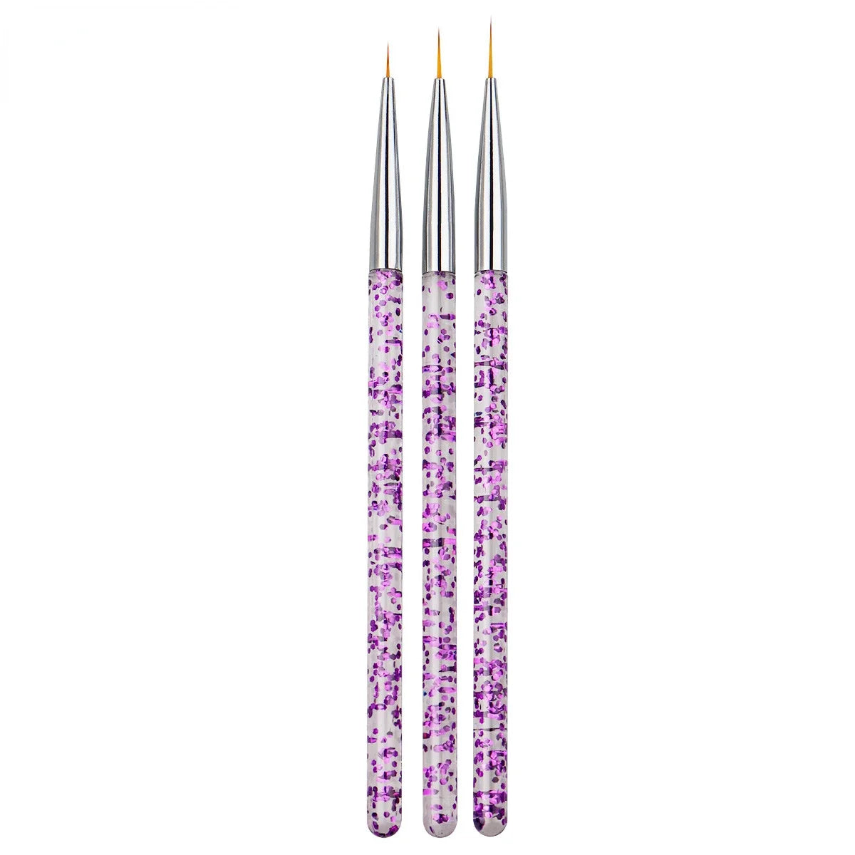 Acrylic French Stripe Nail Art Liner Brush Set 3D Tips Manicure Ultra-thin Line Drawing Pen UV Gel Brushes Painting Tools