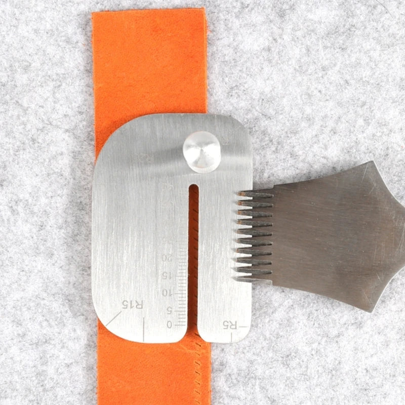 Stainless Steel Punching Ruler Cutting Distance Ruler Auxiliary Stencil Template Manual Leather Hitting Distance Ruler