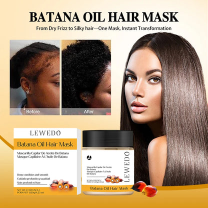 Lewedo Batana Mask Traction Alopecia Thicken Oil Hair Conditioner Oil Hair Care Strengthening Grease Anti Break Repair Care