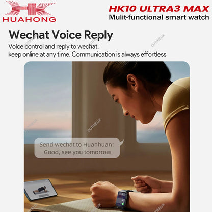 HK10 Ultra 3 MAX Plus 2025 Smart Watch 49mm AMOLED 4GB ROM AI ROBOT Network Sharing NFC GPT Compass GPS Watch for ISO Android