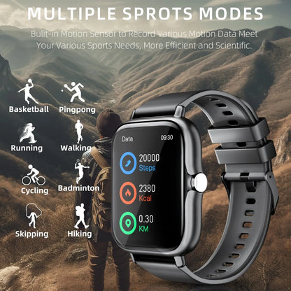1.83'' Waterproof Smart Watch with Message Answer Call Sleep Monitoring Sports Pedometer Information Alerts For iPhone Android