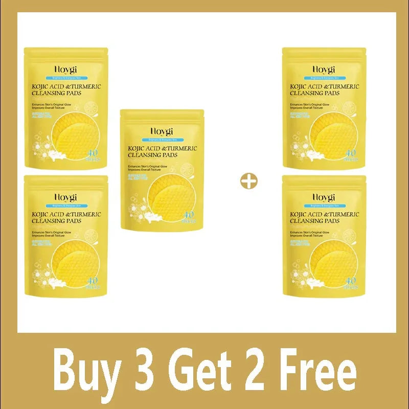 Turmeric Kojic Acid Cleansing Pads Exfoliating Pads Facial Sponges For Cleansing Exfoliating Daily Cleansing Skin Care Tools