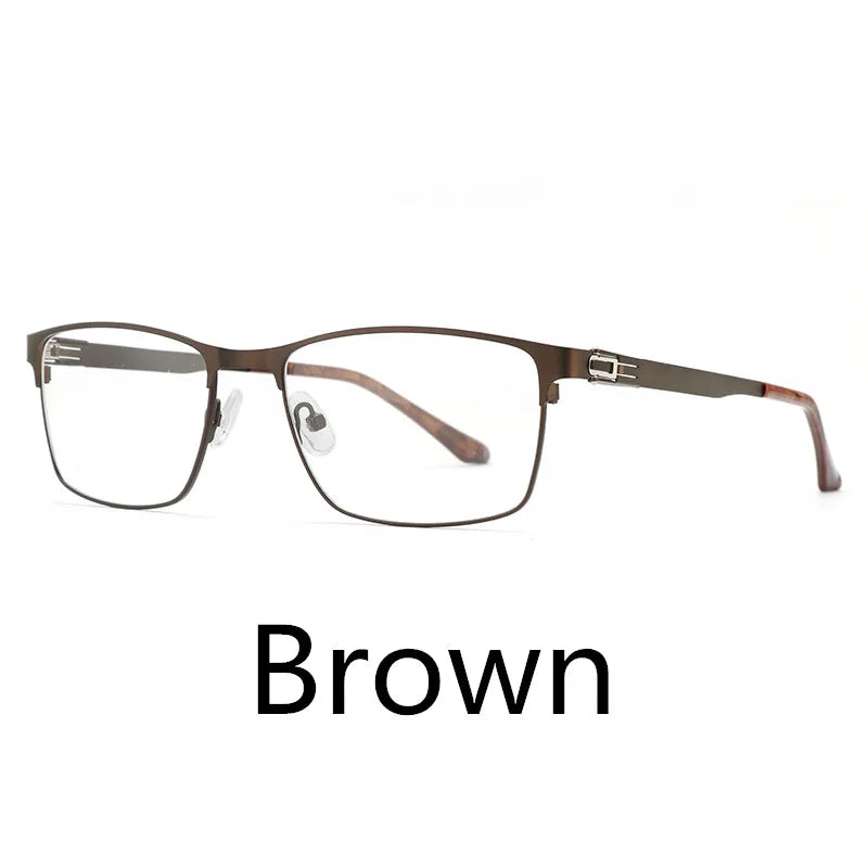 Optical Men Titanium Alloy Eyeglasses Frames for Men Eyewear Flexible Temples Legs IP Electroplating Alloy Spectacles