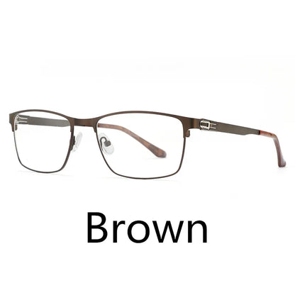 Optical Men Titanium Alloy Eyeglasses Frames for Men Eyewear Flexible Temples Legs IP Electroplating Alloy Spectacles