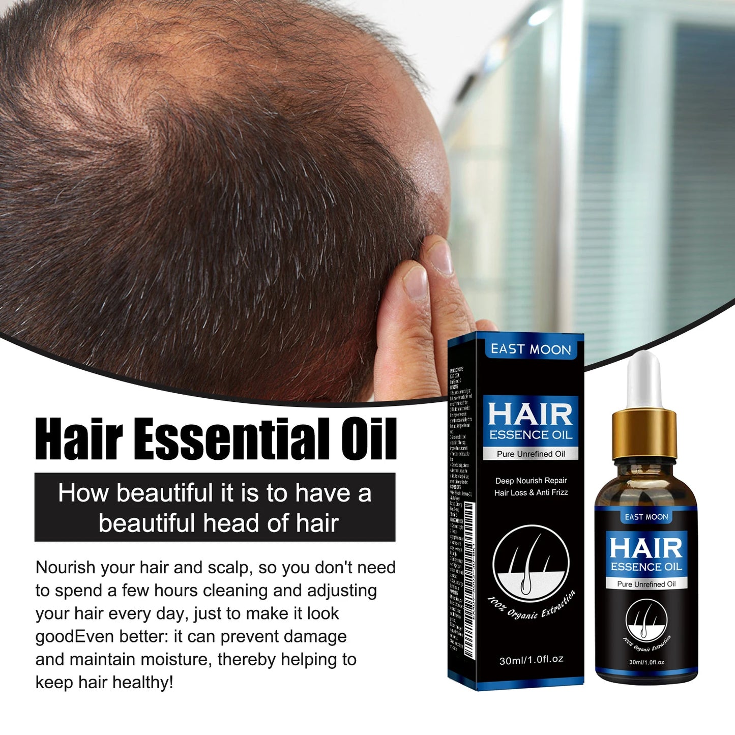 Rosemary Hair G-rowth Essential Oil Deep Nourishing Scalp Nutrient Anti Hair Loss Repair Damage Reg-rowth Oil Thinning Treatment