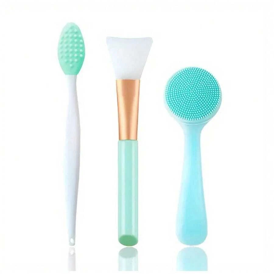 1/3/6Pcs Silicone Facial Cleansing Brushes Set - Gentle Exfoliating, Deep Cleaning, Makeup Remover, Blackhead Removal
