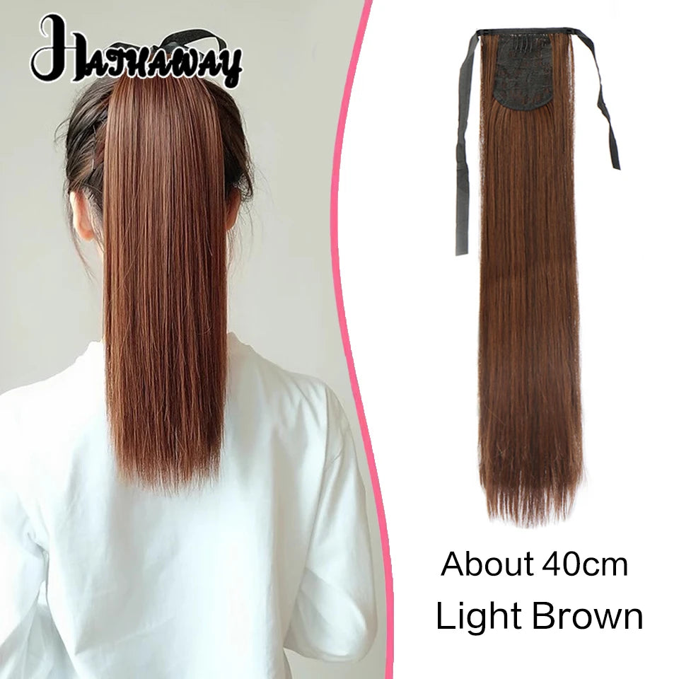 14 Inch Wavy Long Curly Hair Strap-type Pear Flower Curly Wig Ponytail Female Synthetic Fluffy Natural Shopping Commuting Wear