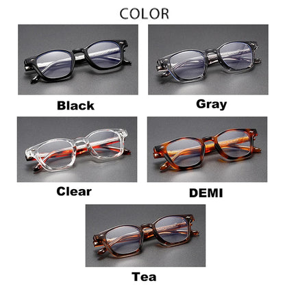 UVLAIK Retro Lightweight Eyewear Frames Men Fashion Square Small Frame Eyeglasses Women Classic Anti Blue Light Glasses Unisex