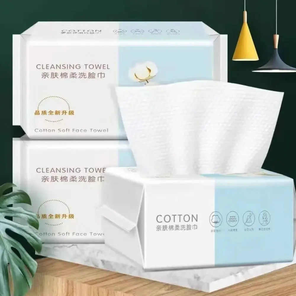 Thick Disposable Face Towel Non-woven Fabrics Skin Care Dry Cleanser Towelettes Skin-friendly Facial Cleansing Towels
