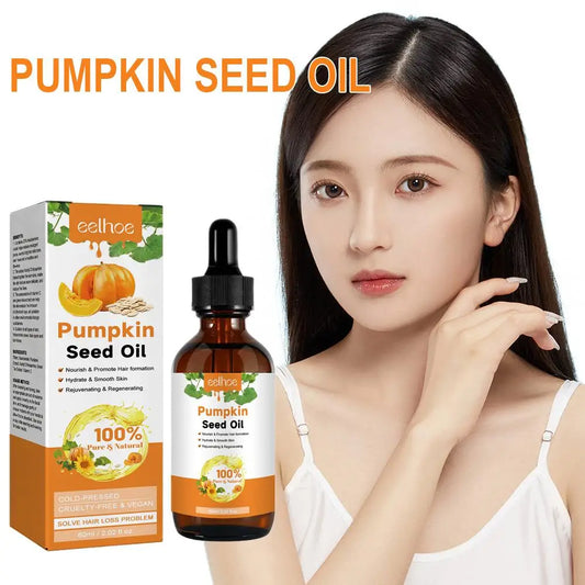 60ml Pumpkin Seed Oil Essential Oil Nourishing Scalp Hair Repaired Prevent Loss Hair Care Damaged Hair Essence T3Y1