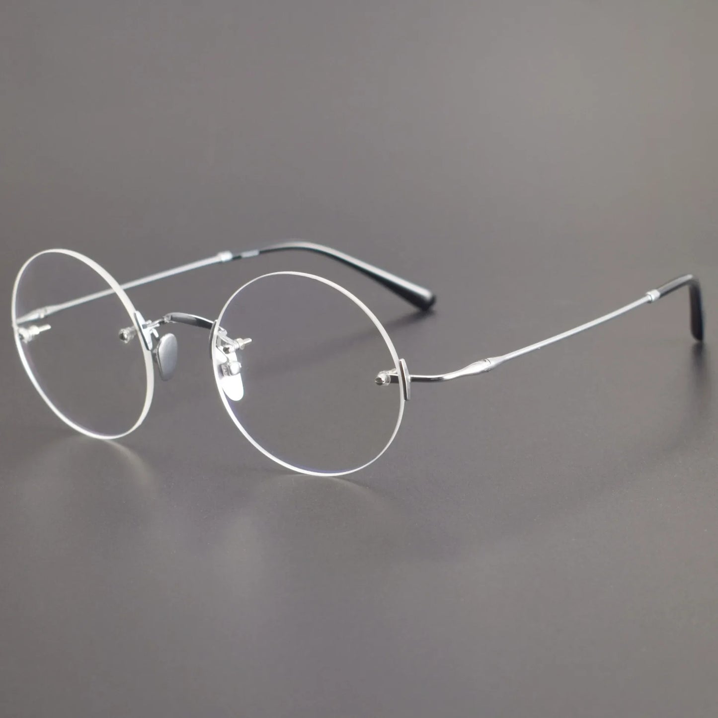 Aror Pure Titanium New Men Business Style Eyeglasses Customized Lenses Round Rimless Glasses Frame Man Optical Prescription 007