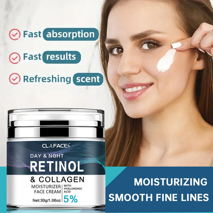 Retinol Face Moisturizer Moisturizing Cream Fade Fine Lines Shrink Pores Younger Brightening Whitening Smooth Firming Cosmetic