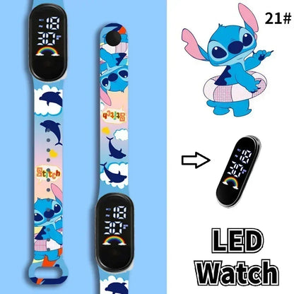 Stitch Children Watches Girls Waterproof Sport Touch Screen Watch for Women Waterproof Digital Clock Bracelet Gifts
