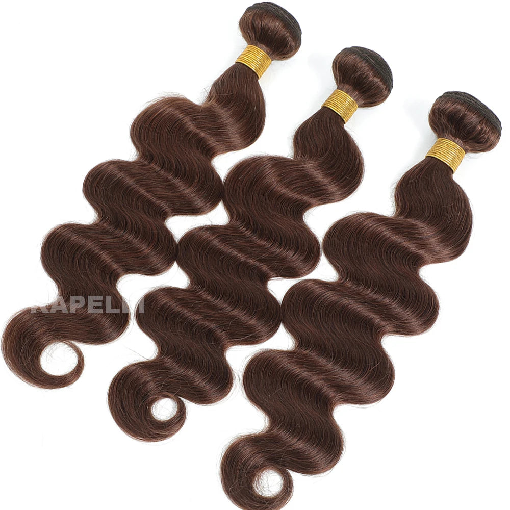 Brown Human Hair Bundles Body Wave Bundles Human Hair Brazilian 1/3/4 PCS Bundle Deal Hair Weft 100% Raw Hair Extensions On Sale