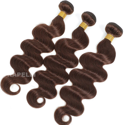 Brown Human Hair Bundles Body Wave Bundles Human Hair Brazilian 1/3/4 PCS Bundle Deal Hair Weft 100% Raw Hair Extensions On Sale
