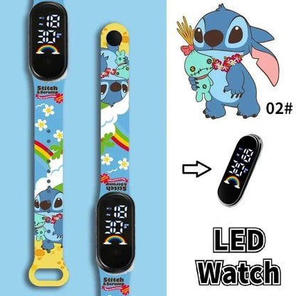 Stitch Children Watches Girls Waterproof Sport Touch Screen Watch for Women Waterproof Digital Clock Bracelet Gifts