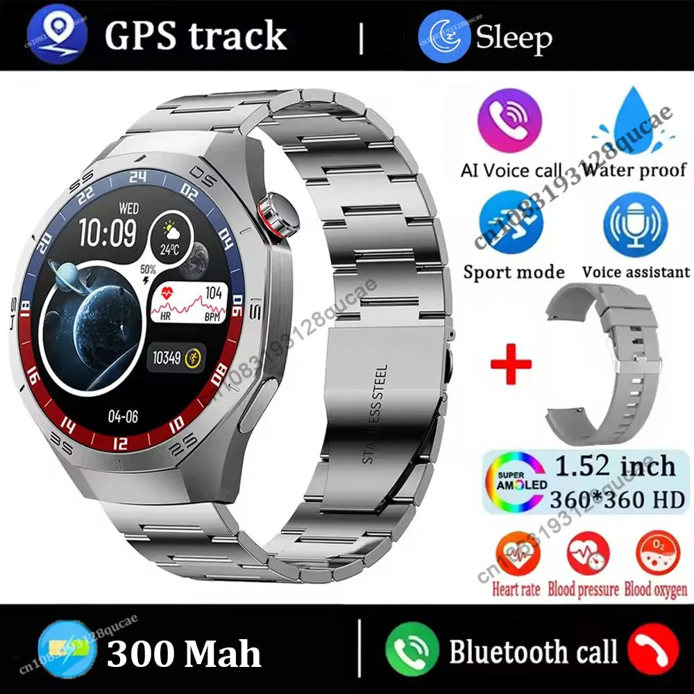 GT5 Pro GPS NFC Smart Watch Men 360*360 AMOLED Screen Heart rate Bluetooth Calls IP68 Waterproof Man Smartwatch For Android IOS