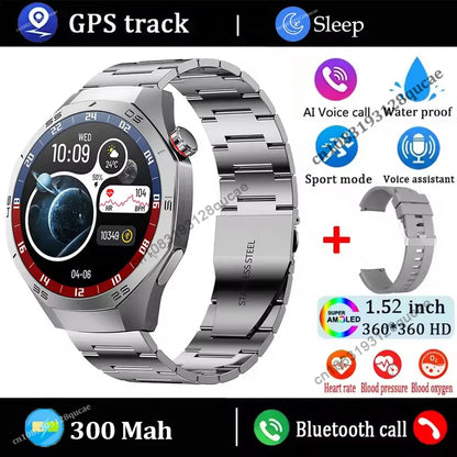 GT5 Pro GPS NFC Smart Watch Men 360*360 AMOLED Screen Heart rate Bluetooth Calls IP68 Waterproof Man Smartwatch For Android IOS