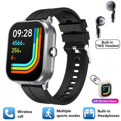 2024 New NFC Smart Watch TWS 2-in-1 Bluetooth Earphones Bluetooth Call Movement Track Tracker Men's and Women's Smart Watches