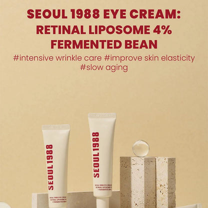 Instant Eye Bag Removal Cream SEOUL 1988 Retinol Anti-Wrinkle Lifting Firming Fade Fine Line Anti Dark Circle Puffiness Eye Care
