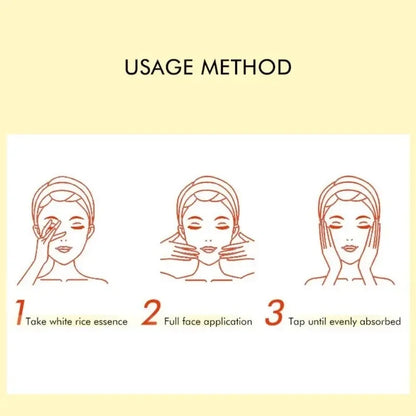 White Rice Face Serum Shrink Pores Moisturizing Elastic Skin Cream Smooth Wrinkles Younger for Glowing Skin Firm Care Essence