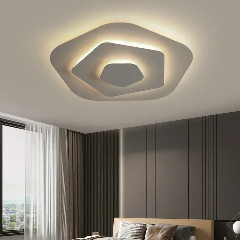 Modern LED Ceiling Lamp for Living Dining Room Study Bedroom Geometry Ceiling Lights Indoor Home Decor Lighting Fixture Luster