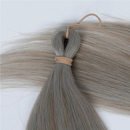 Magicae Braiding 28inches Hair 72cm Heat Resistant Ash Blonde Ombre Brown Sliver White 60# Cold Fusion Micro Crochet Hair Weave