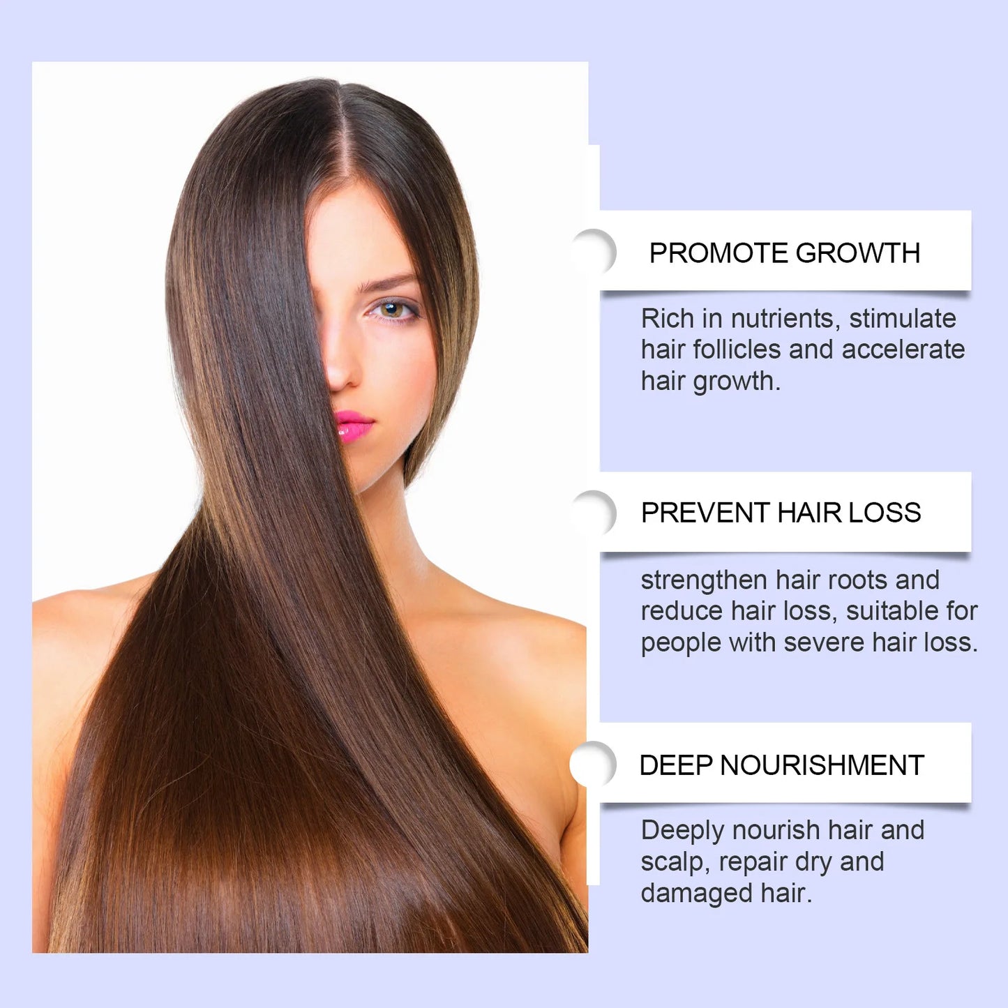 Hair Care Spray Nourishing Damaged Repair Essential Oil Curly Professional Anti-Frizz Improving Dryness Women Hair Growth Spray