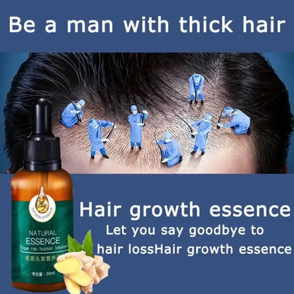 Ginger Hair Growth Essential Oil Herbal Hair Care Anti-Hair Loss Repair Hair Follicles Stimulate Hair Growth