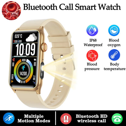 2025 New Smart Watch Men ECG+PPG Blood Pressure Blood Oxygen Health Monitor Sport Fitness AI Vocie BT Call Flashlight Smartwatch