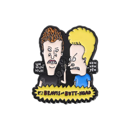 Movie Comedy Animated Brooch Enamel Pins Funny Cartoon Characters Metal Brooch Lapel Badge Jewelry Accessories Friends Gifts