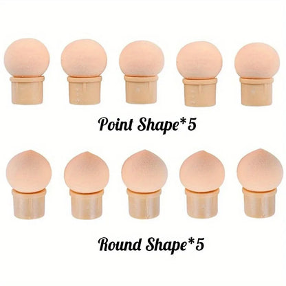 Double-ended Gradient Shading Pen Dotting Brush Sponge Head Rhinestone Handle Nail Art Brush Nail Art Painting Manicure Tools