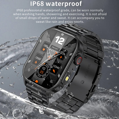 2025 New 2.01 Outdoor Military Man Smart Watch Men Bluetooth Call Smartwatch Men For Android IOS IP68 Waterproof Ftiness Watches
