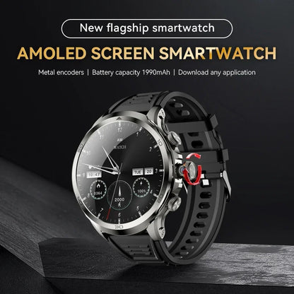 H19 Smartwatch Men 1.95-inch Amoled Large Screen 190° Rotary Camera 720*720 Resolution GPS WIFI Android 4G Smart Watch Men Adult