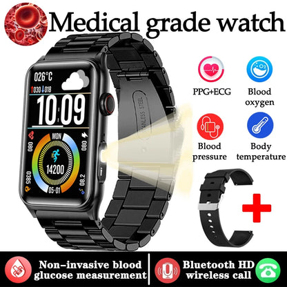 2025 New Medical Grade Health Monitoring Smartwatch Blood Oxygen Blood Pressure BT Call Women's Health smart Watch