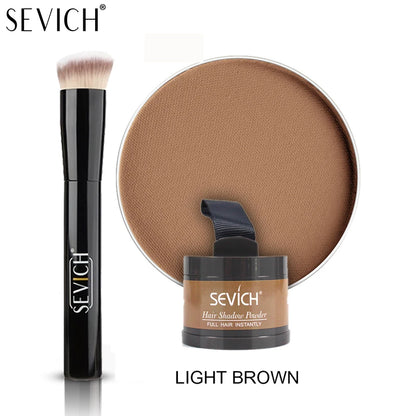 SEVICH Root Touch Up Hair Powder With Brush Hair Loss Concealer For Thinning Hair Women Men Root Cover Up Hairline Shadow Powder